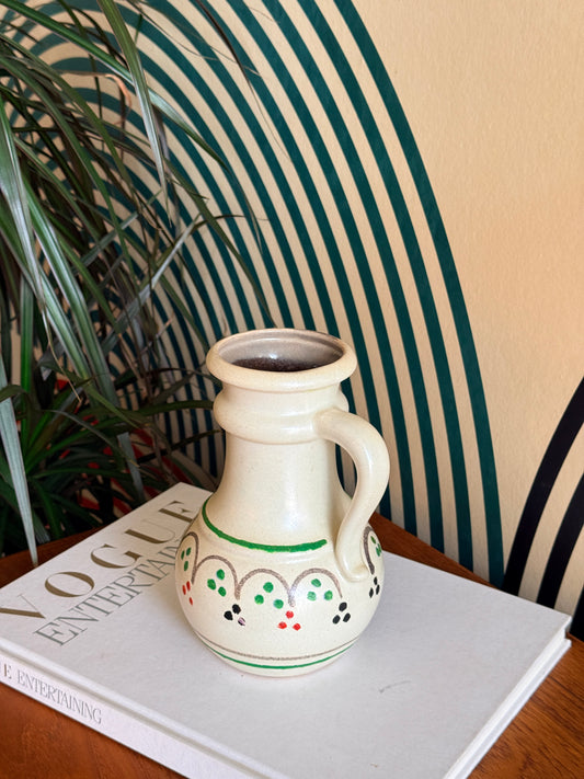 Vintage W.German Pottery Pitcher Vase by Scheurich , 496/18