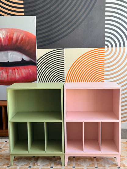 Custom Pink and Green Record Cabinet