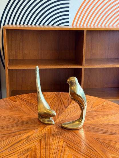 Vintage Brass Birds Figurines/Bookends