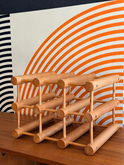 Vintage Danish Wine Rack by Nissen Langaa