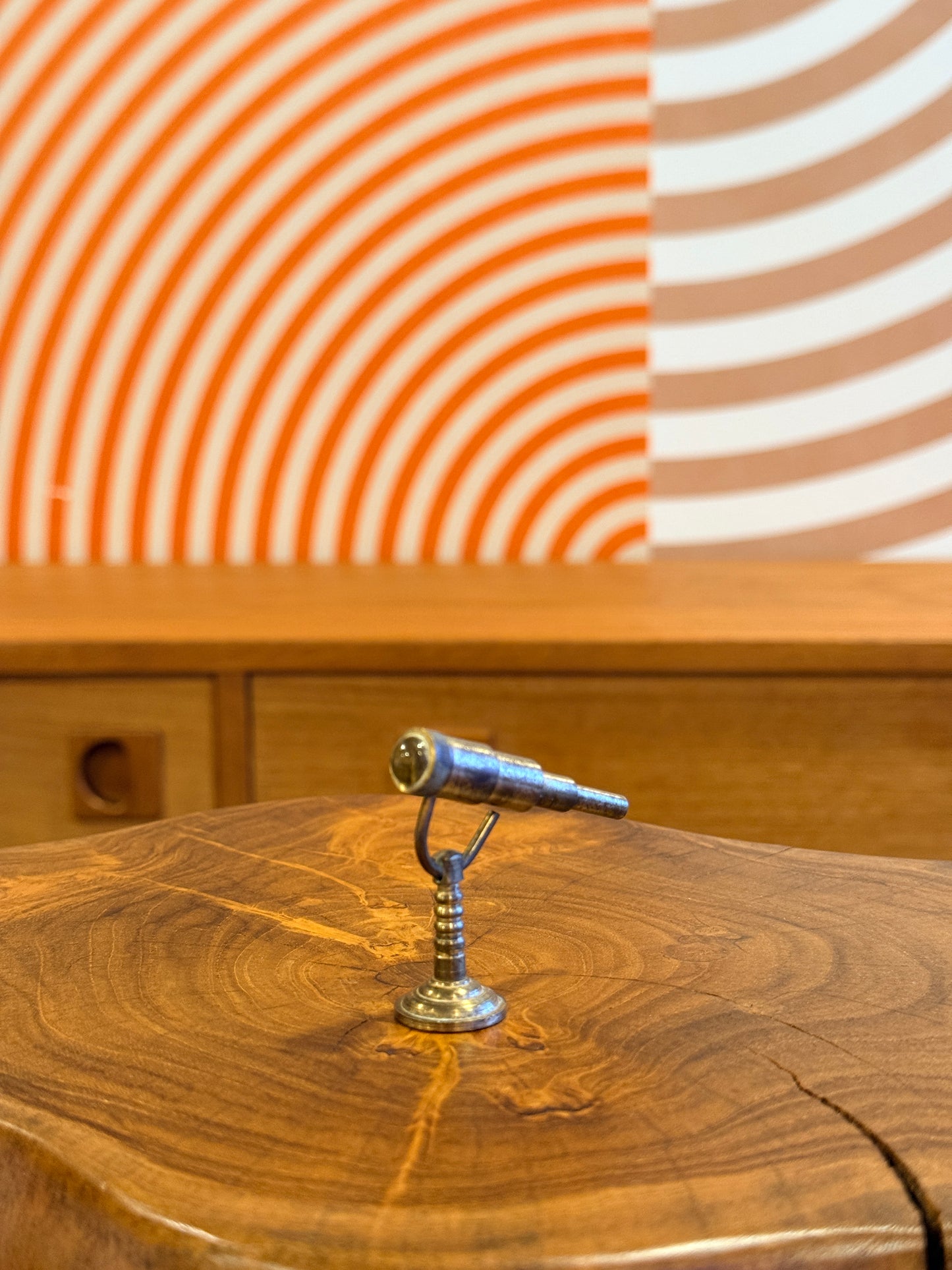 Vintage Miniature Brass Telescope