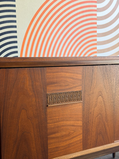 Vintage Deilcraft Walnut Credenza