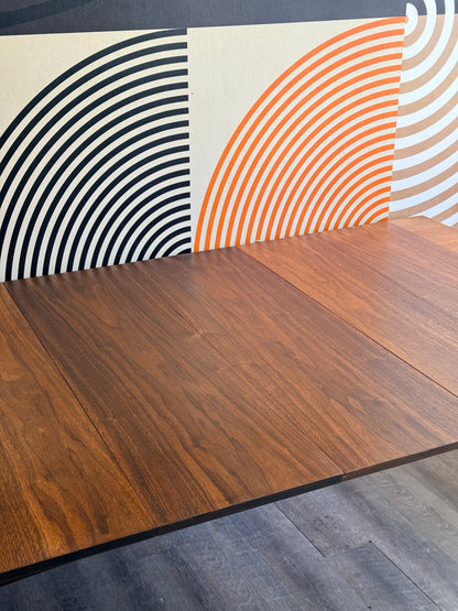 Vintage Mid-Century Walnut Extendable Dining Table