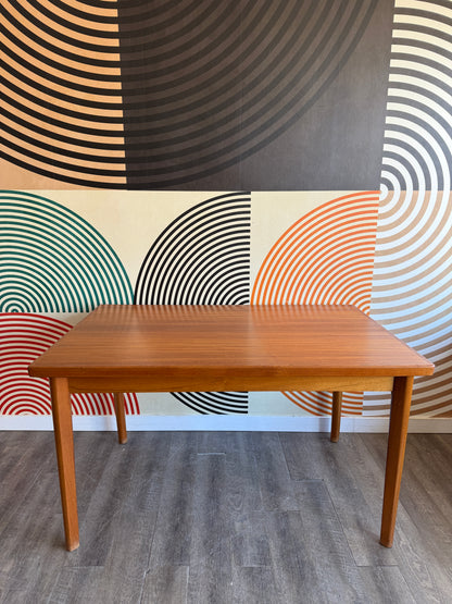 Danish Teak Draw Leaf Dining Table by Henning Kjærnulf for Vejle Stole