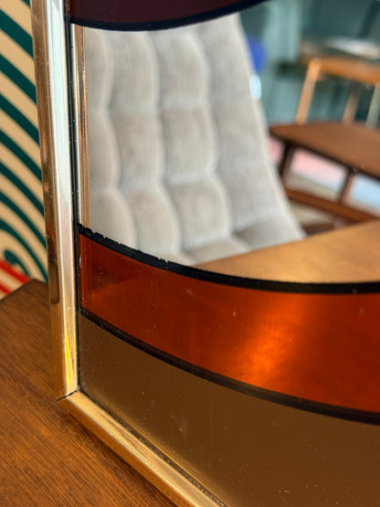 Vintage 1970s Graphic Mirror Art