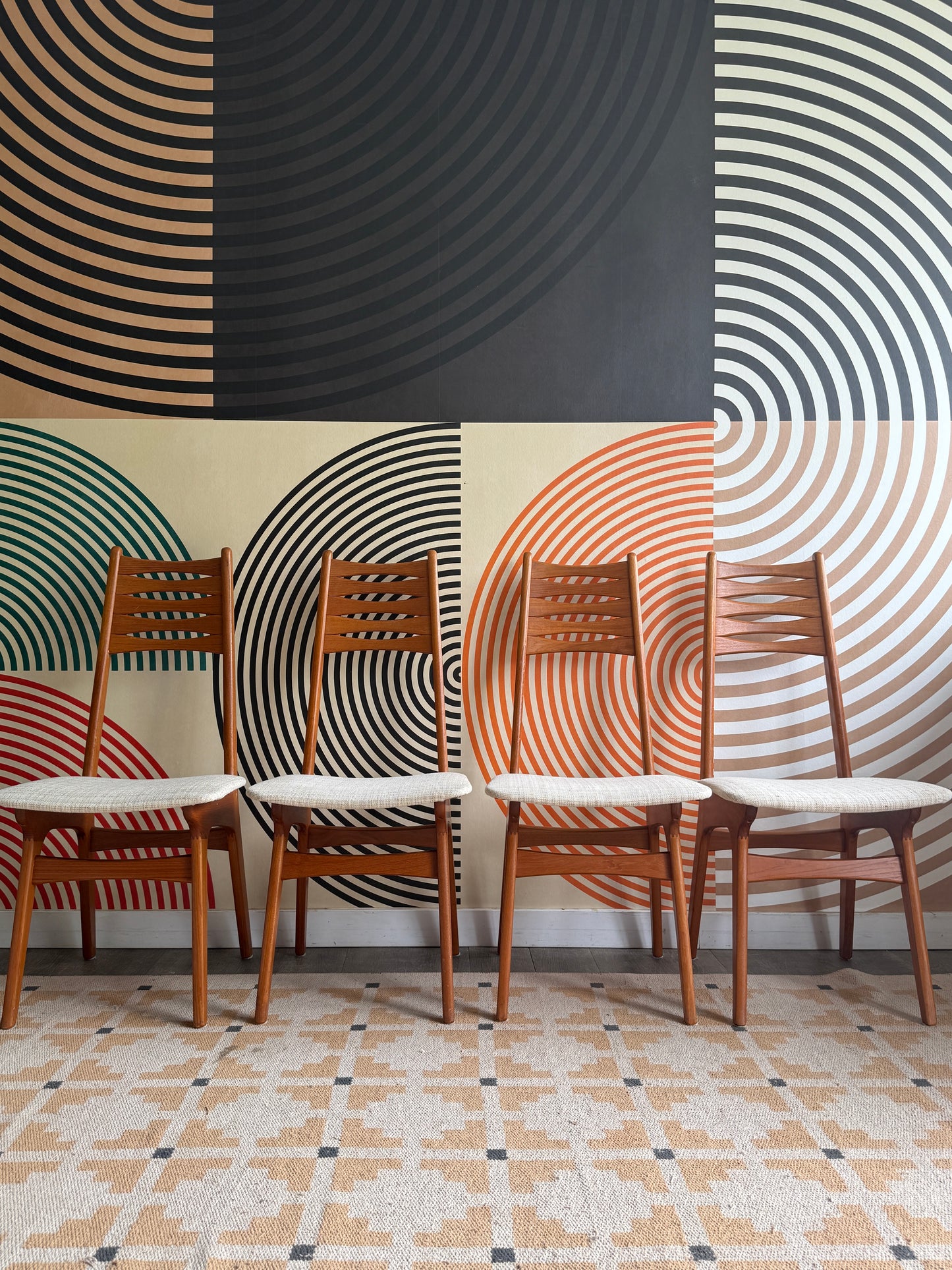 Set of 4 Danish Teak Dining Chairs