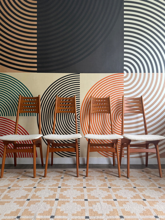 Set of 4 Danish Teak Dining Chairs