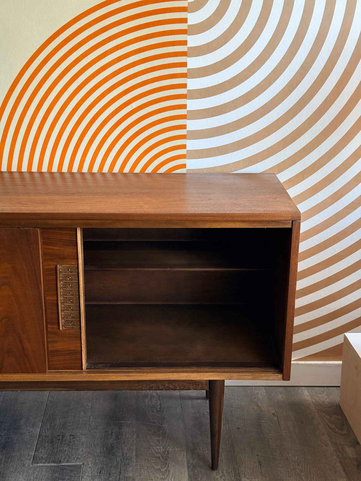 Vintage Deilcraft Walnut Credenza