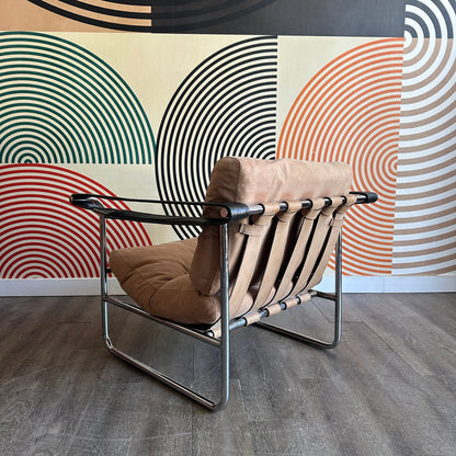 Hans Eichenberger Chrome and Leather Chair for De Sede