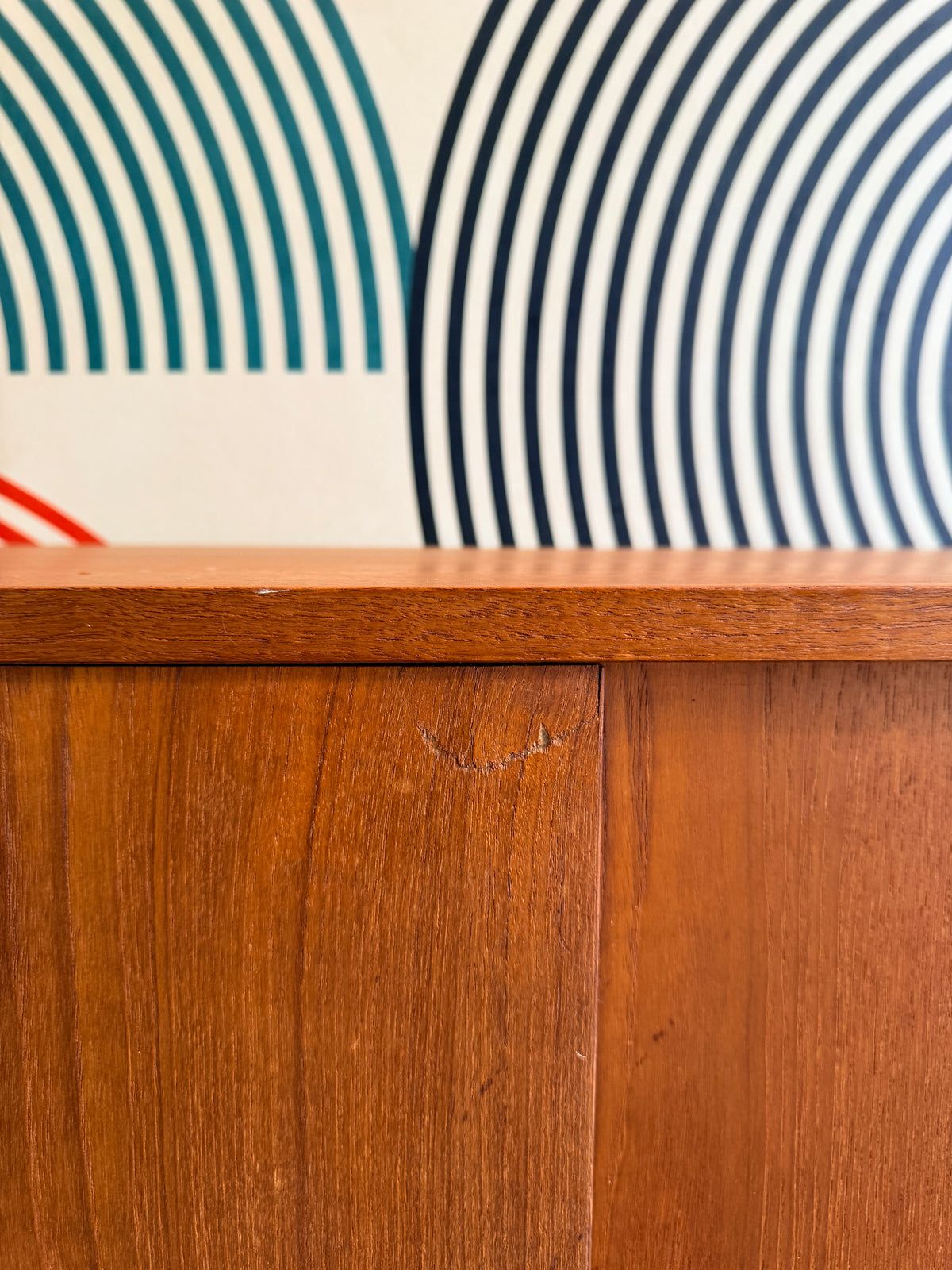 Low Teak Media Cabinet
