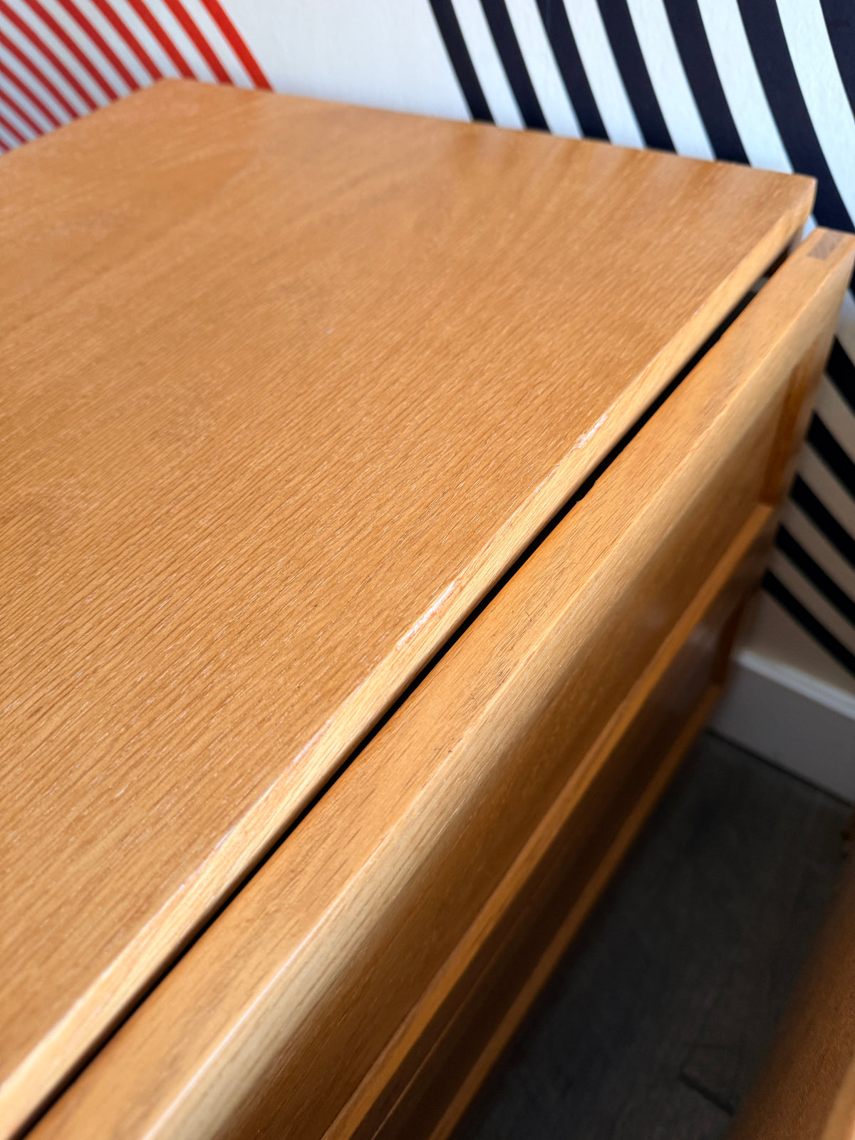 Pair of Vintage Oak Nightstands