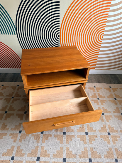 Vintage Teak Swivel Table