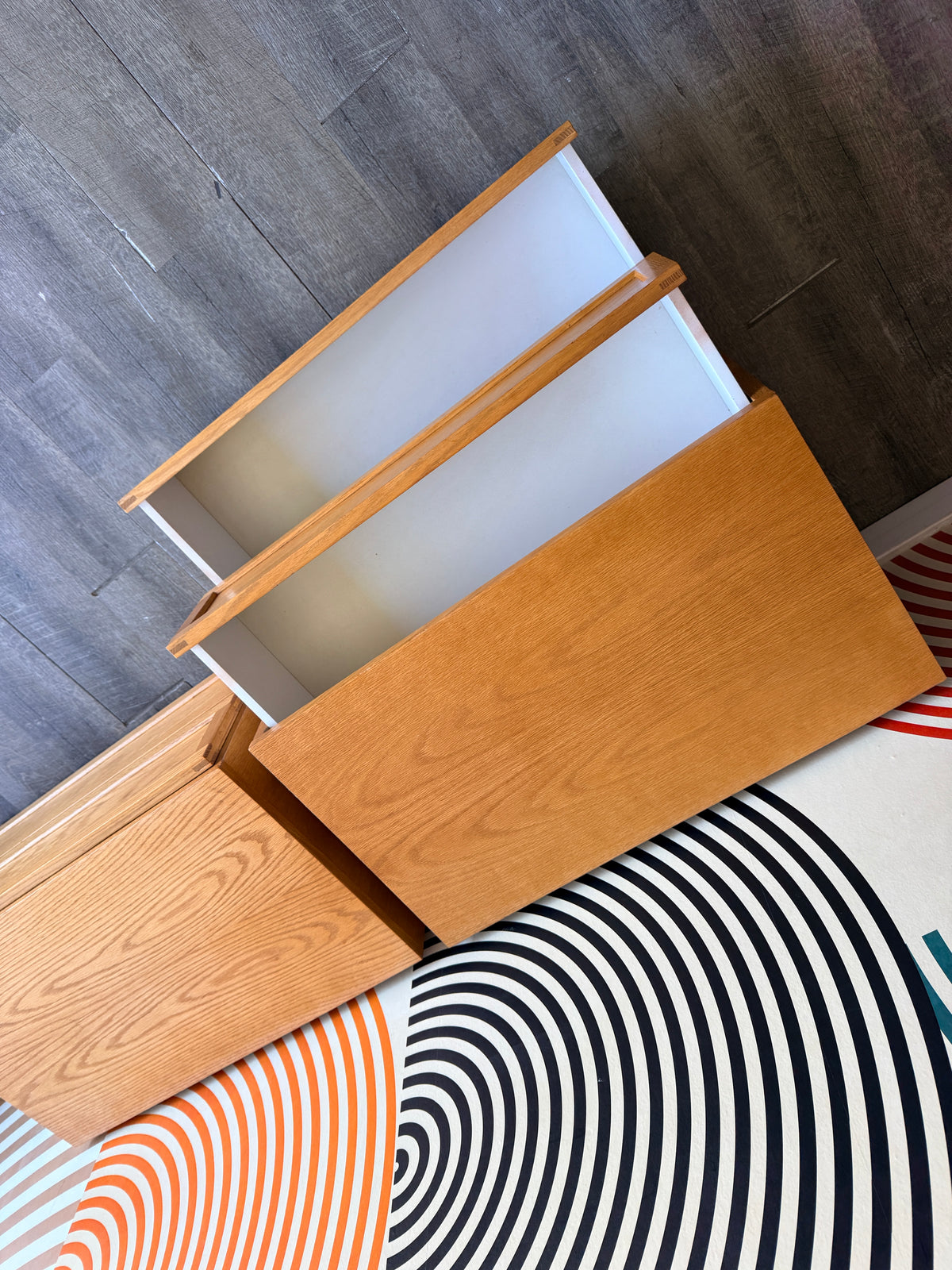 Pair of Vintage Oak Nightstands
