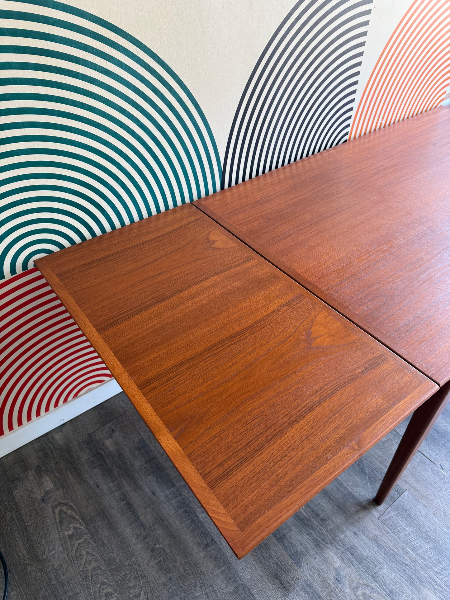 Vintage Teak Draw-Leaf Dining Table
