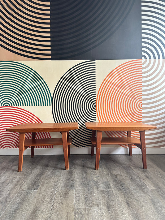 Pair of Vintage Teak Side Tables