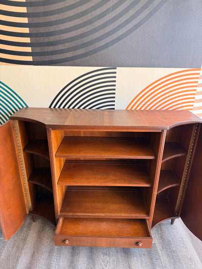 Vintage Walnut Curio Cabinet