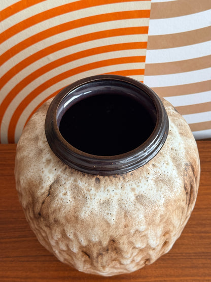 Large Vintage West German Fat Lava Vase
