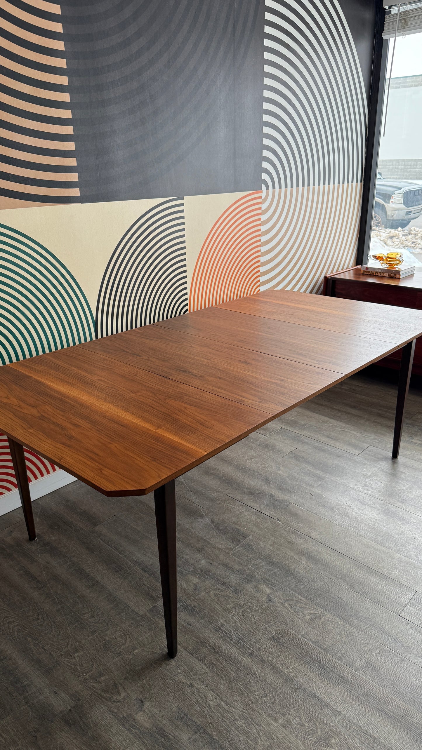 Vintage Extendable Walnut Dining Table