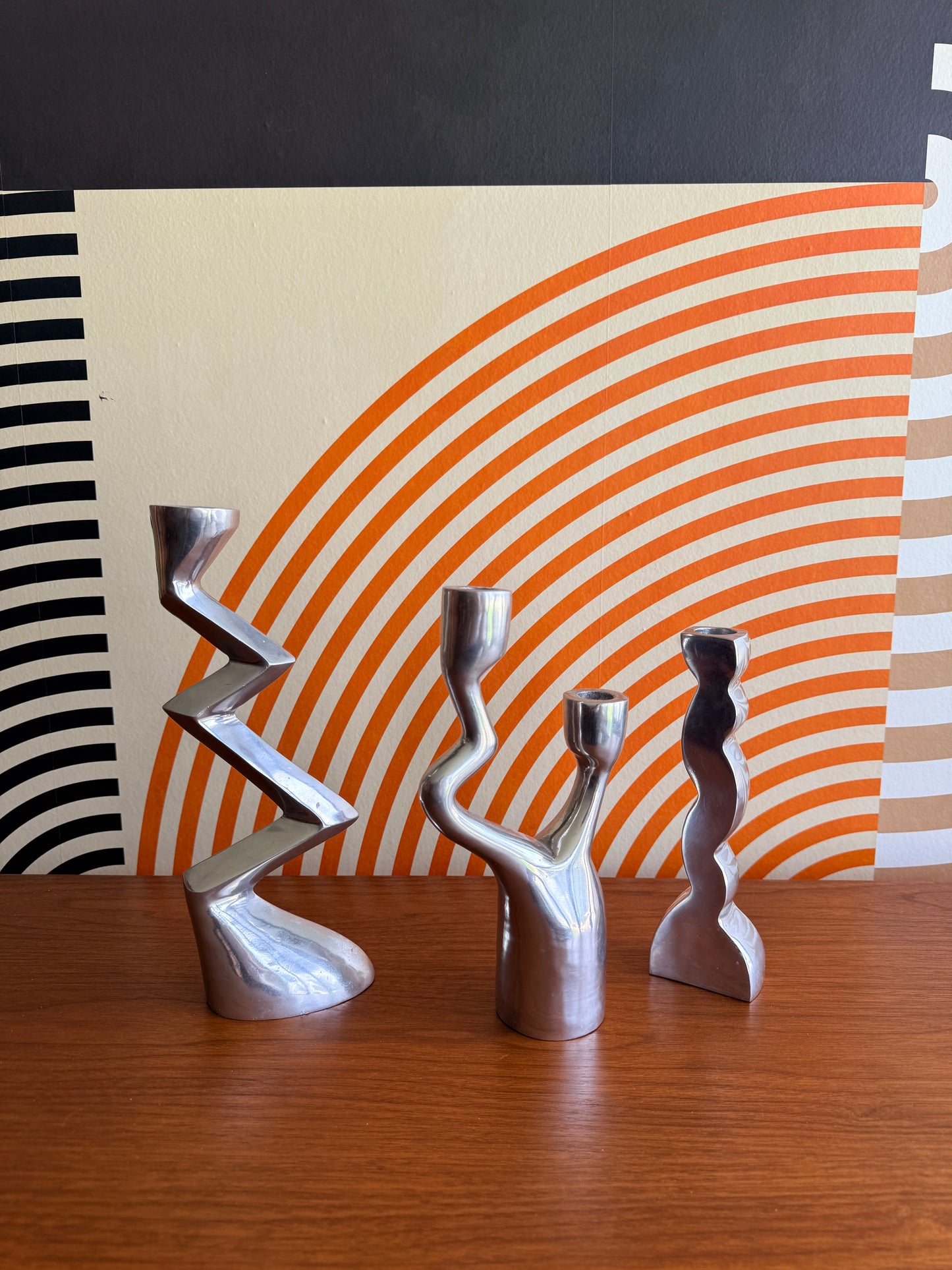 Matthew Hilton 1980s Candle Holder Trio