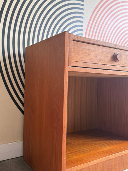 Teak Pullout Media Cabinet
