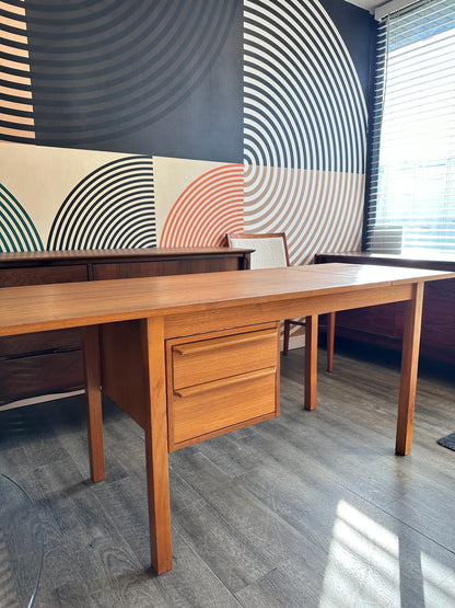 Vintage Teak Drop Down Desk