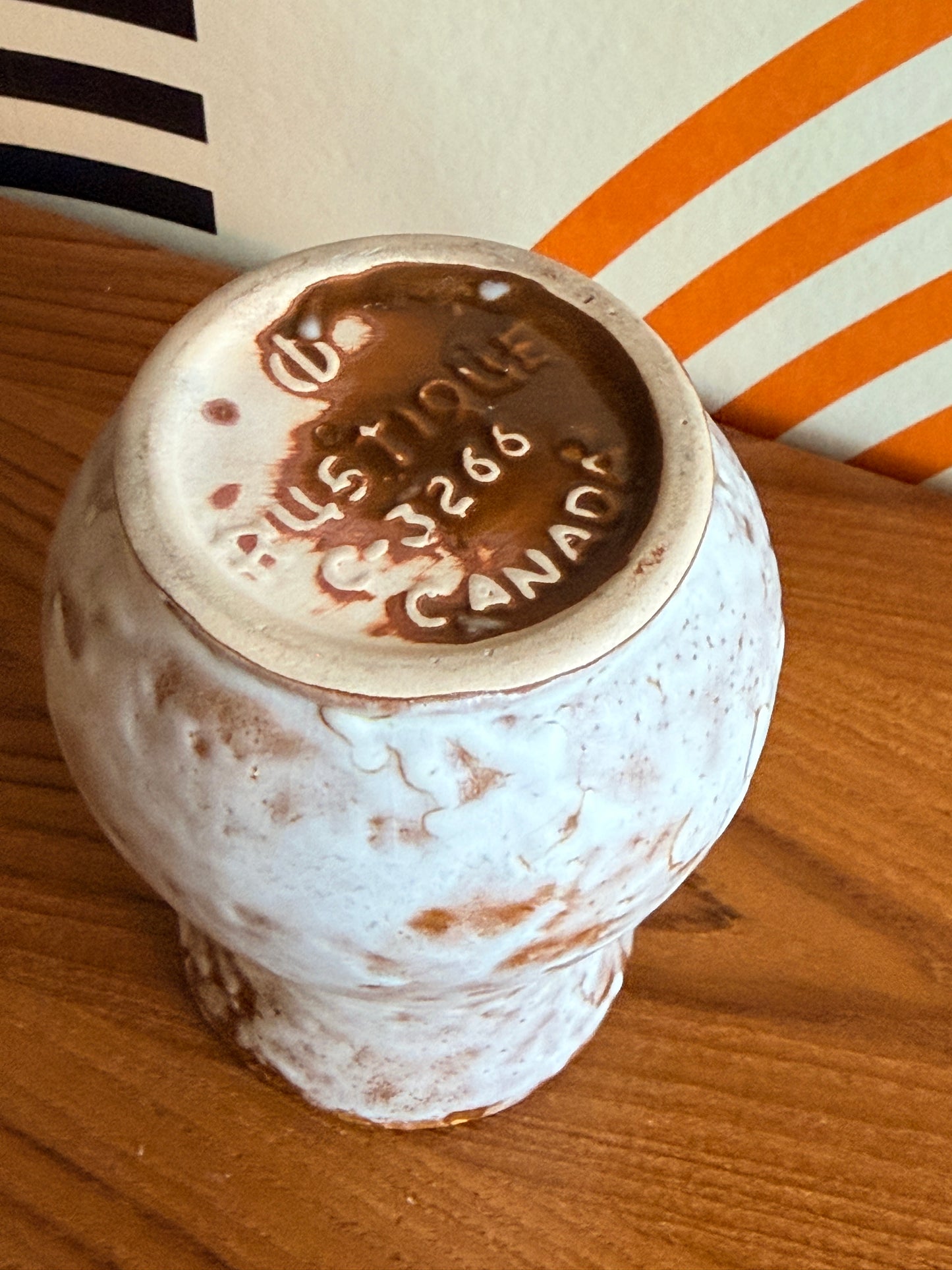 Vintage Rustique C-3266 Ceramic Vase, Canada