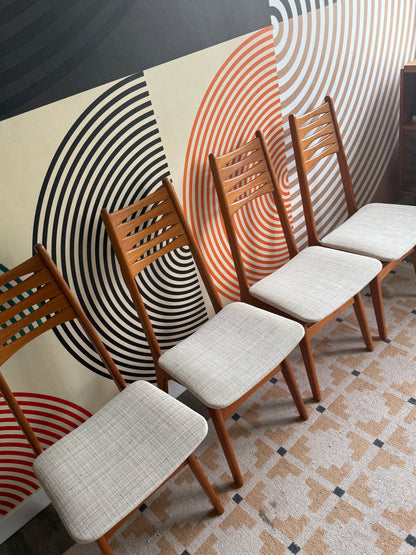 Set of 4 Danish Teak Dining Chairs