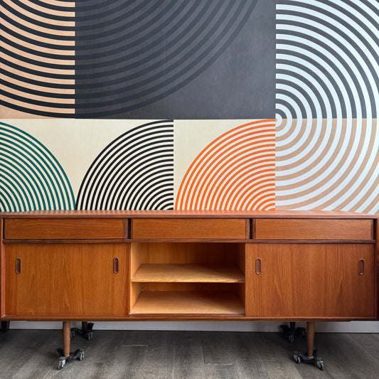 Vintage Punch Design Teak Sideboard