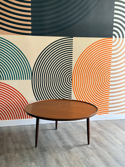 Midcentury Modern Teak Round Coffee Table