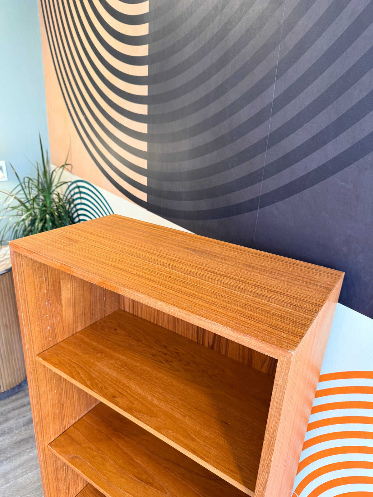 Vintage Danish Teak Bookcase on Custom Base by Ib Kofod Larsen