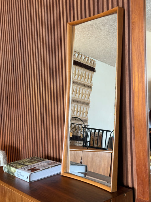 Danish Sculpted Teak Mirror