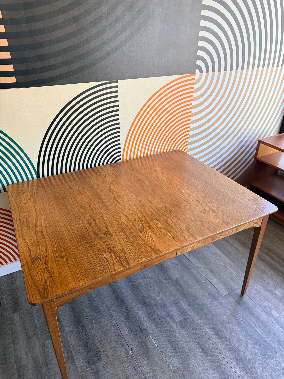 Vintage Fruitwood Dining Table with Two Leaves