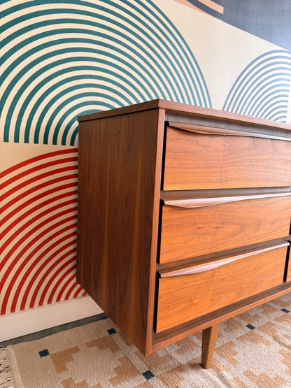 Mid-Century Walnut 9-Drawer Dresser