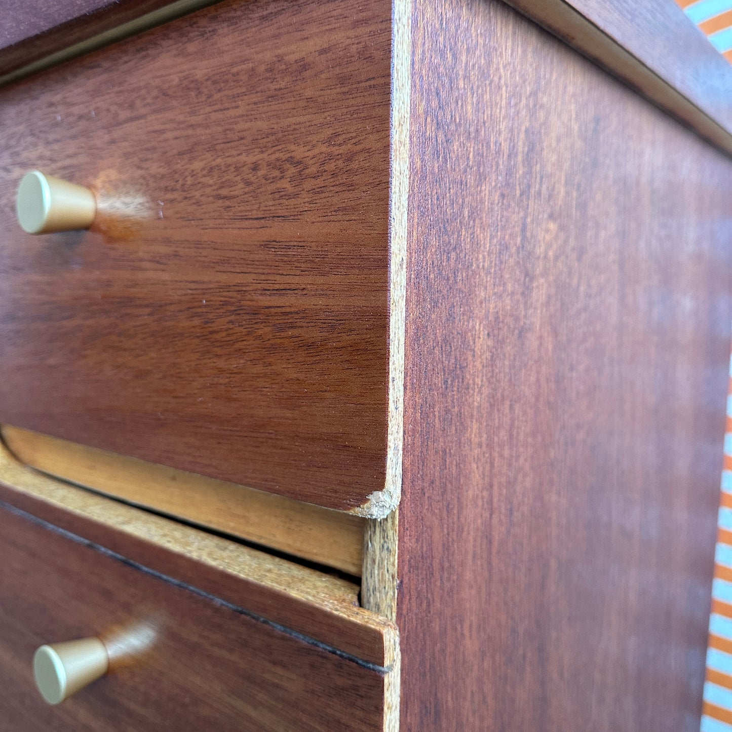 Vintage 9 Drawer Mahogany Dresser