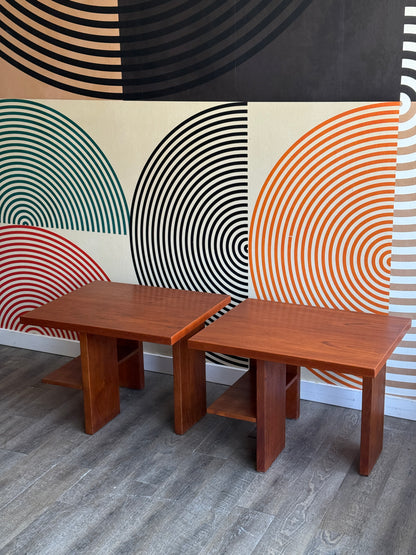 Pair of Teak Side Tables