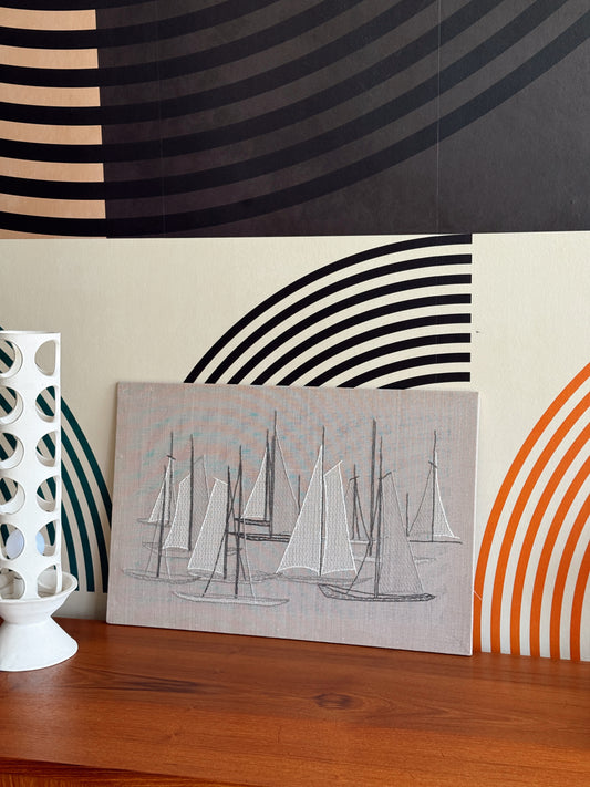 Vintage Sailboats Hanging Wall Art