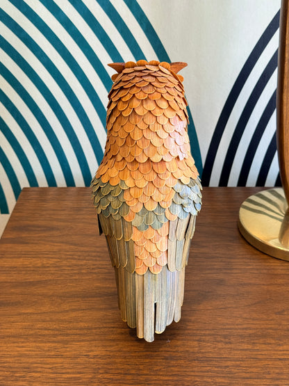Vintage Shanghai Wicker Owl Basket