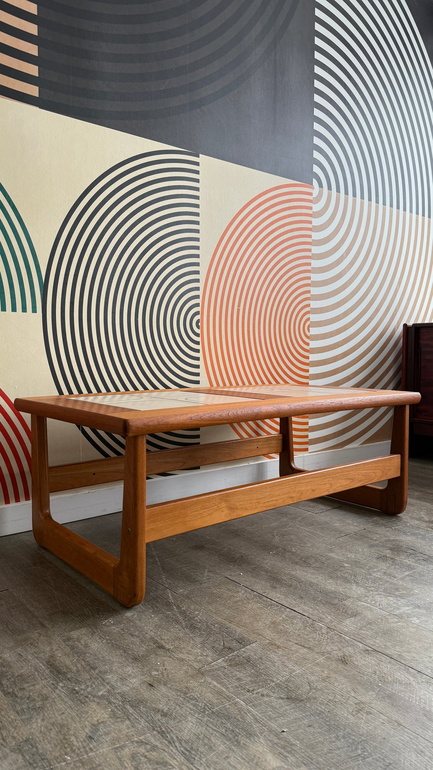 Vintage Teak Tiled Coffee Table