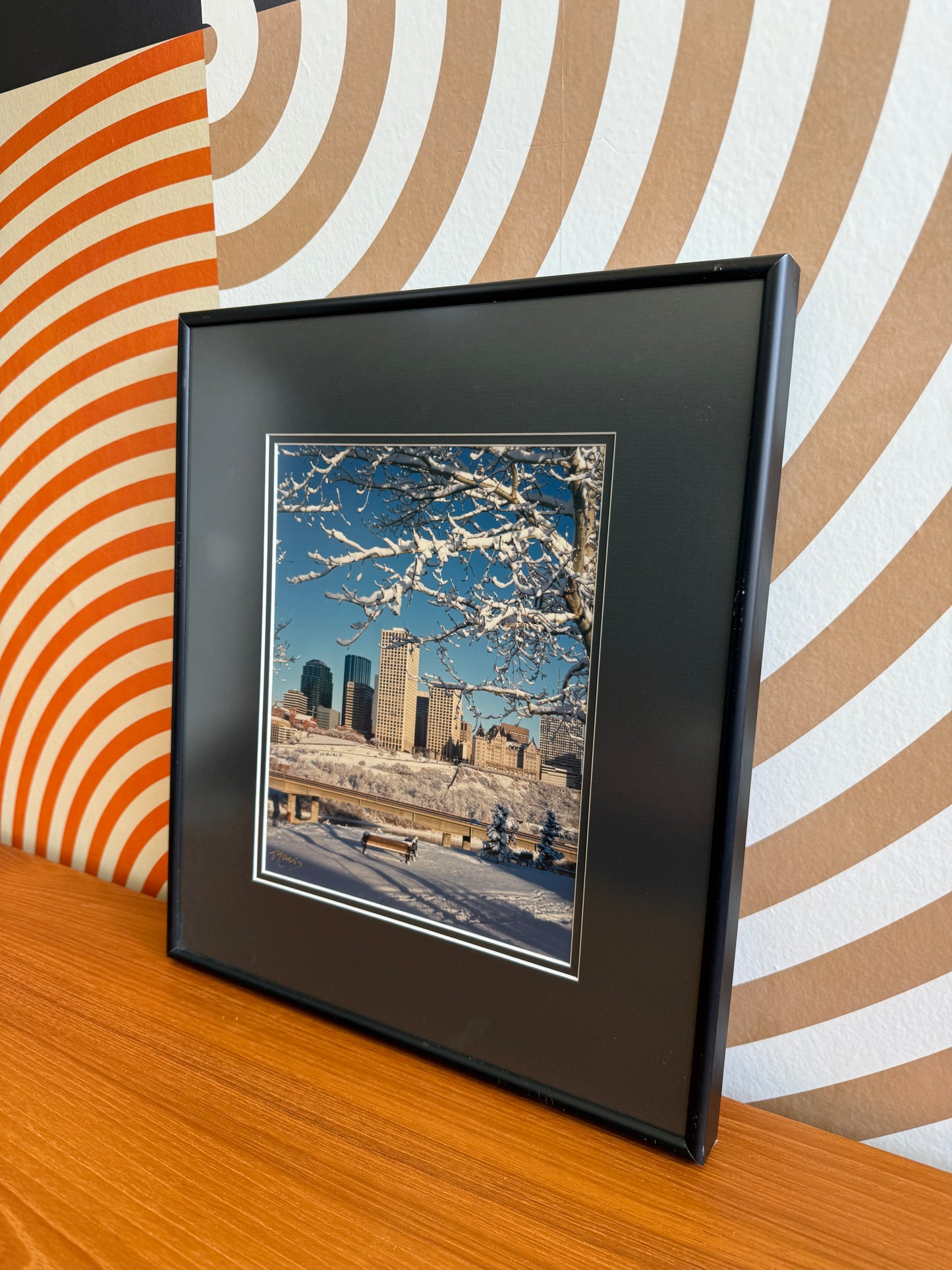 Framed Edmonton Skyline Print
