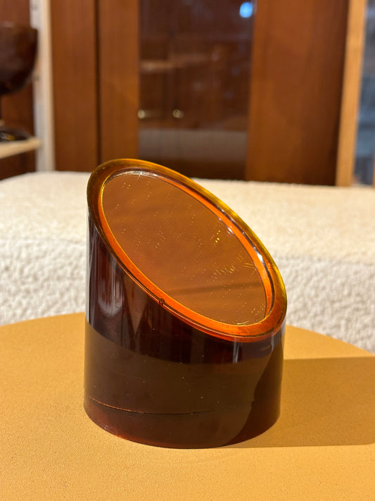 Vintage Plastic Cosmetic Holder and Mirror
