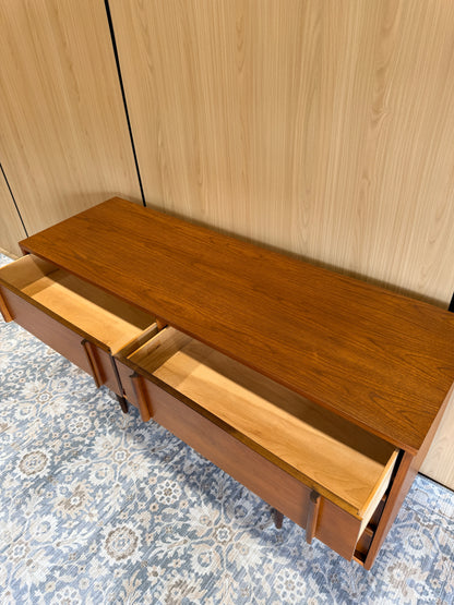 Vintage Walnut 6 Drawer Dresser