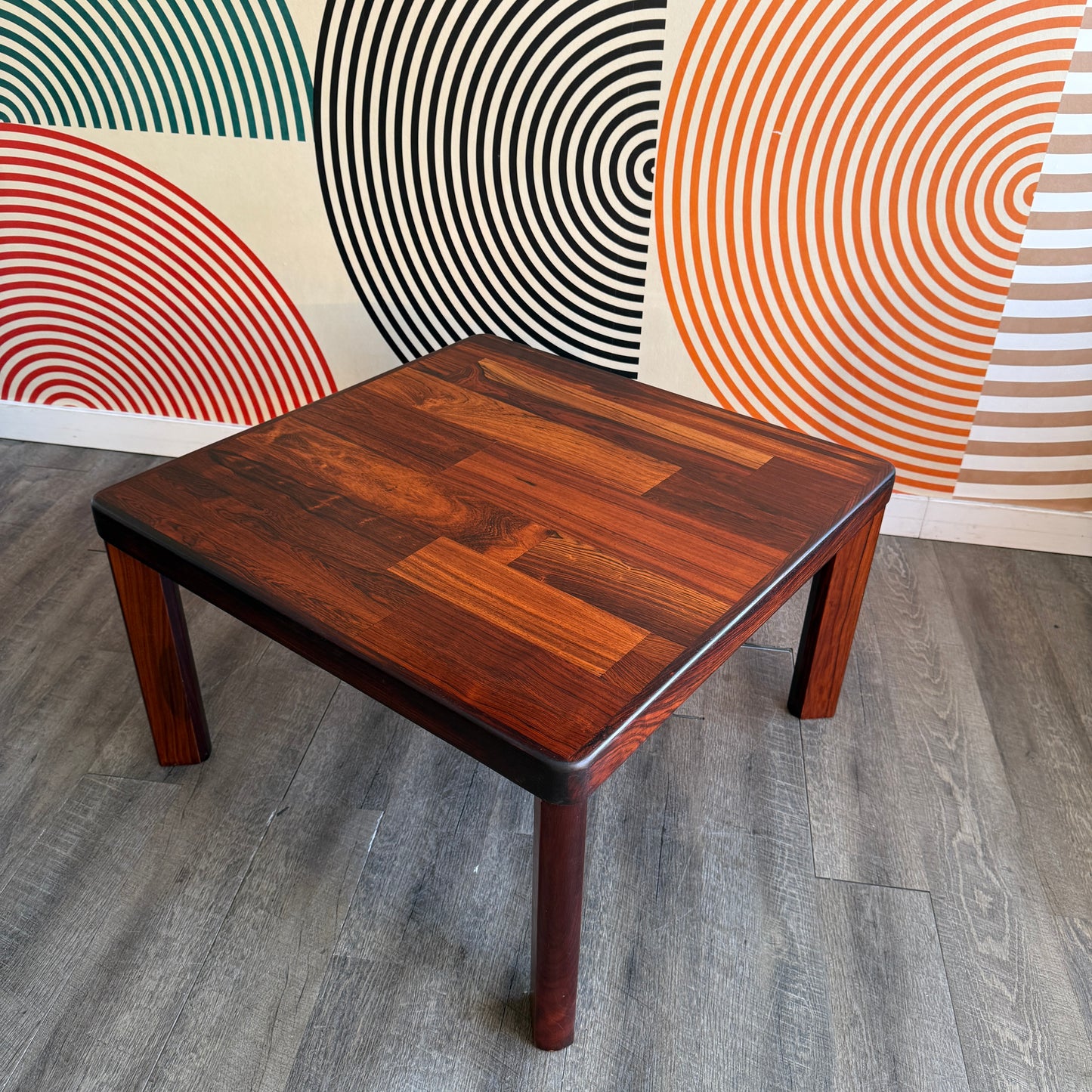 Vintage Rosewood Square Side Table