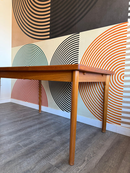 Danish Teak Draw Leaf Dining Table by Henning Kjærnulf for Vejle Stole