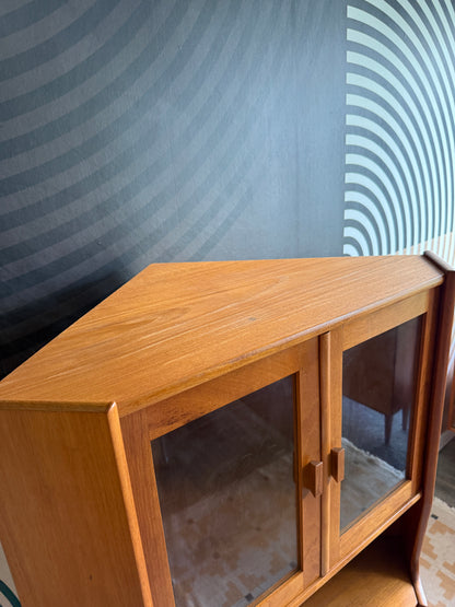 Vintage Corner Teak Cabinet