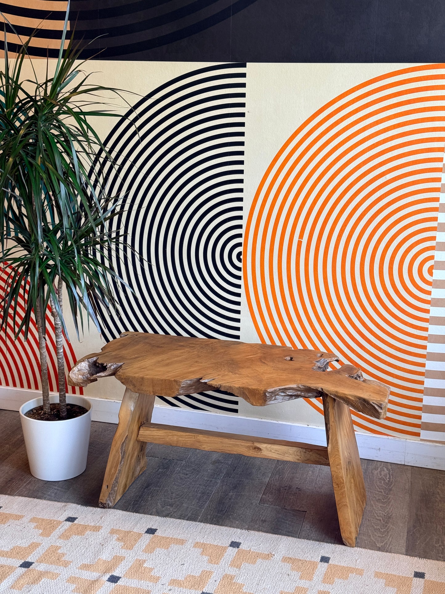 Solid Wood Root Bench