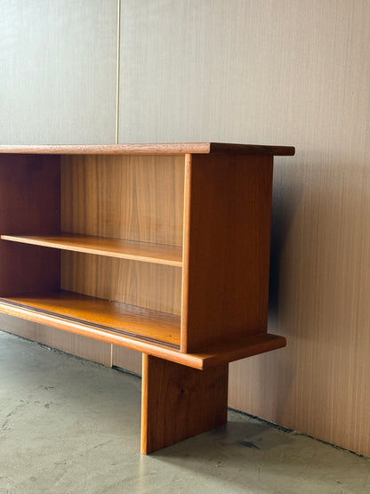 Low Vintage Teak Open Cabinet