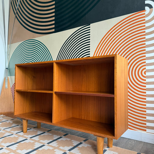 Compact Vintage Teak Bookcase