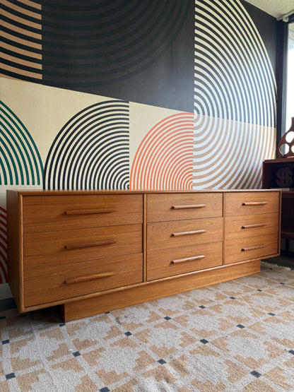 Teak 9-Drawer Dresser