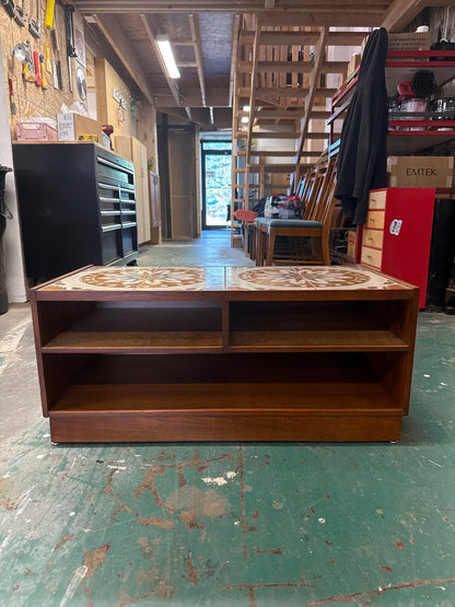 Vintage Teak Tile-Top Cabinet