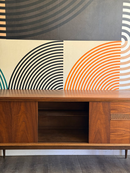Vintage Deilcraft Walnut Credenza